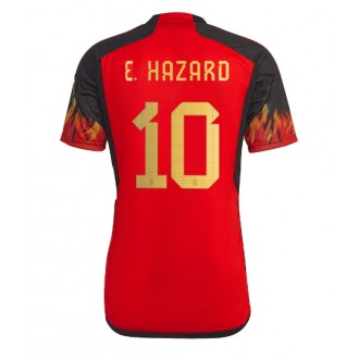 Belgien Eden Hazard #10 Hemmakläder VM 2022 Kortärmad